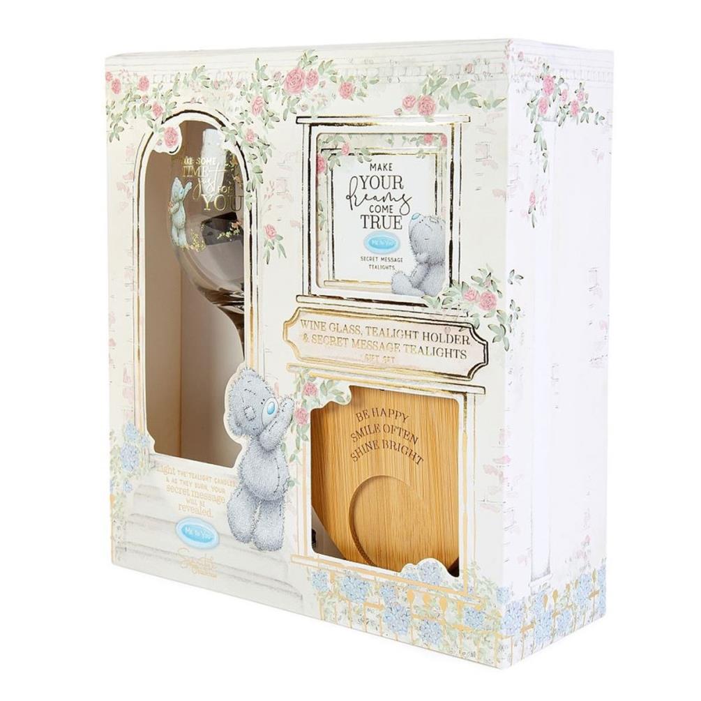 Secret Message Glass Tealights & Holder Me to You Bear Gift Set Extra Image 2